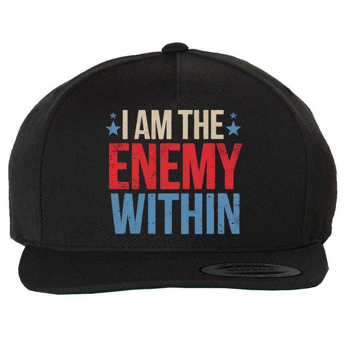 I Am The Enemy Within Wool Snapback Cap