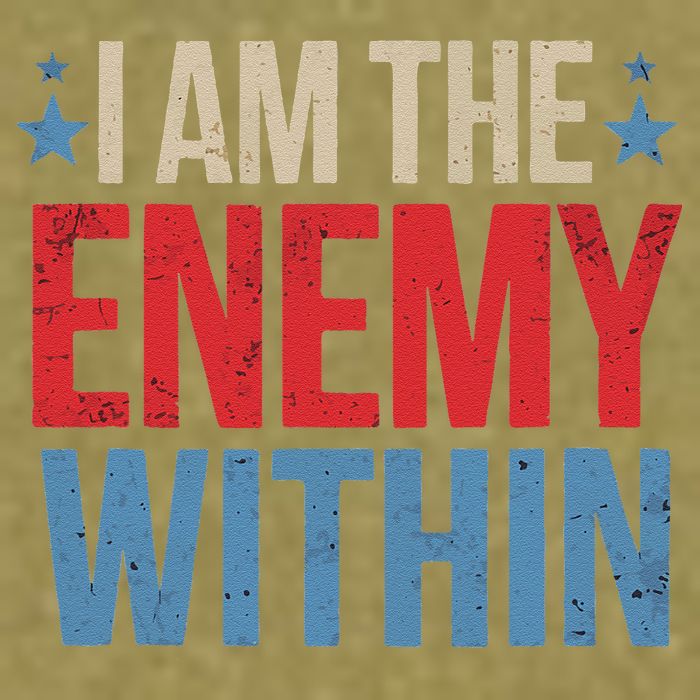 I Am The Enemy Within Garment-Dyed Women's Muscle Tee