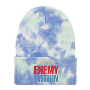 I Am The Enemy Within Tie Dye 12in Knit Beanie