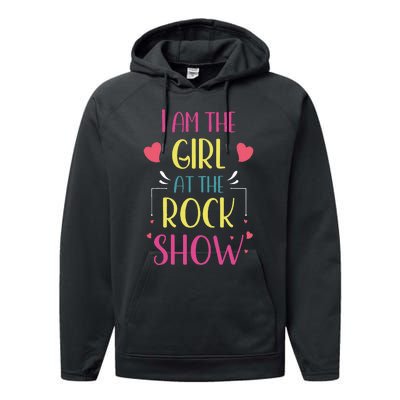 I am the at the Rock Show Rock Music Lover Vintage Performance Fleece Hoodie