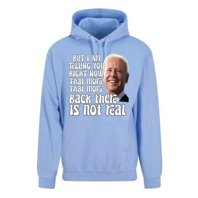 I Am Telling You Right Now Not Real Funny Biden Humor Meme Cool Gift Unisex Surf Hoodie