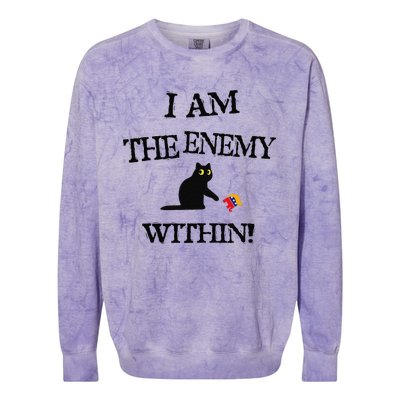 I Am The Enemy Within Kamala Harris Donald Trump 2024 Colorblast Crewneck Sweatshirt