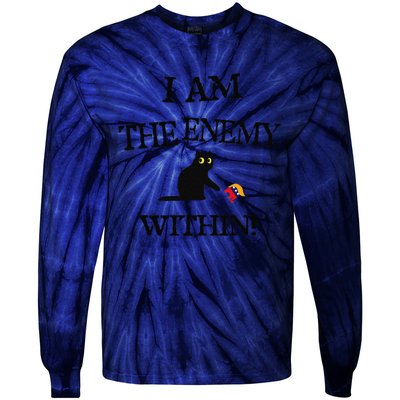 I Am The Enemy Within Kamala Harris Donald Trump 2024 Tie-Dye Long Sleeve Shirt