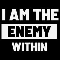 I Am The Enemy Within Drawstring Bag