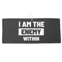 I Am The Enemy Within Large Microfiber Waffle Golf Towel