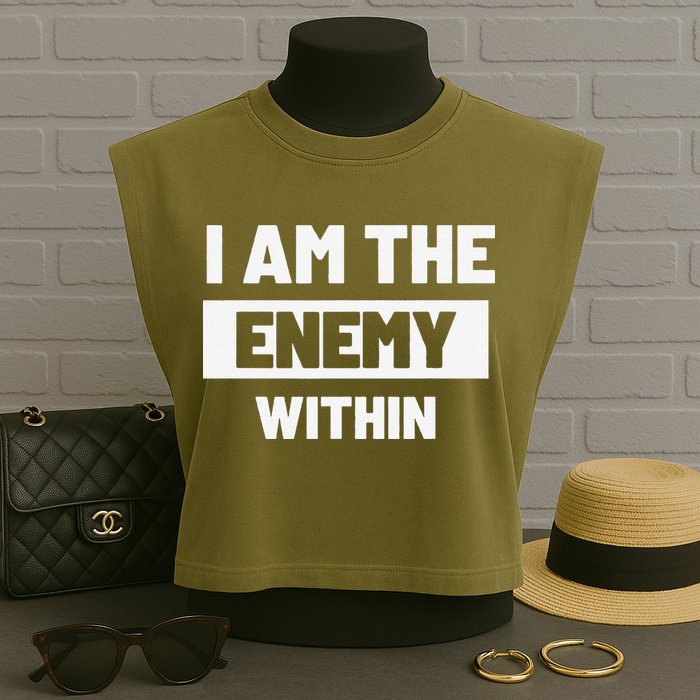 I Am The Enemy Within Garment-Dyed Women's Muscle Tee