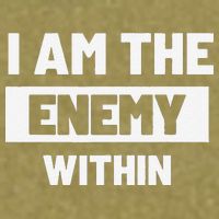 I Am The Enemy Within Garment-Dyed Women's Muscle Tee