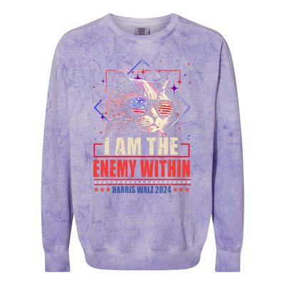 I Am The Enemy Within Kamala Harris 2024 Merch Colorblast Crewneck Sweatshirt