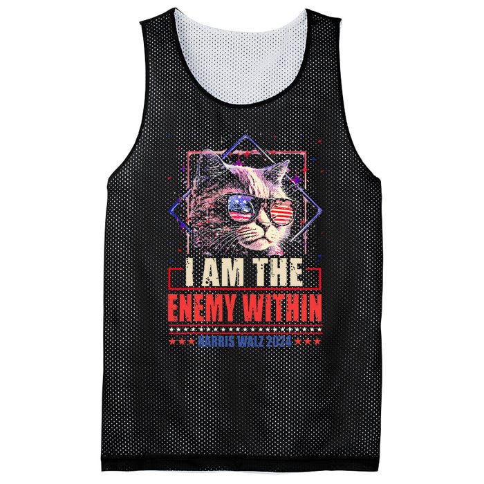 I Am The Enemy Within Kamala Harris 2024 Merch Mesh Reversible Basketball Jersey Tank