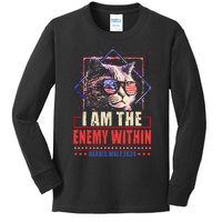 I Am The Enemy Within Kamala Harris 2024 Merch Kids Long Sleeve Shirt