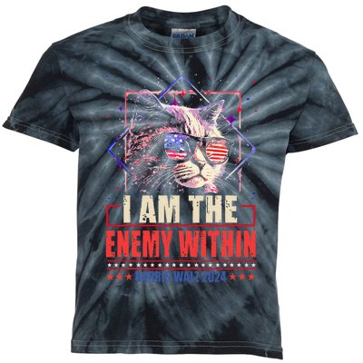 I Am The Enemy Within Kamala Harris 2024 Merch Kids Tie-Dye T-Shirt