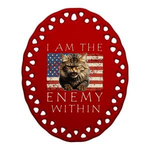 I Am The Enemy Within Kamala Harris 2024 Support Ceramic Oval Ornament