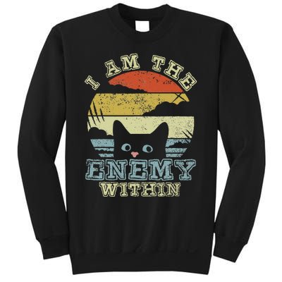 I Am The Enemy Within Harris Cute Cat Sunset Sweatshirt