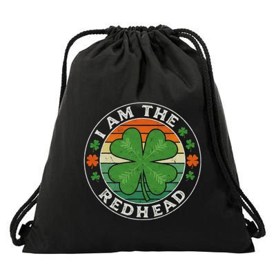 I Am The Redhead Dibs On The Redhead Funny St Patricks Day Drawstring Bag