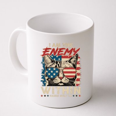 I Am The Enemy Within Kamala Harris Cat 2024 Coffee Mug