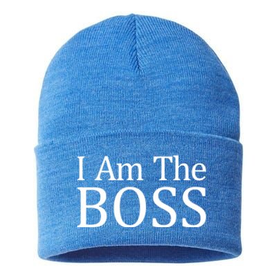 I Am The Boss Great Gift Funny Gift Sustainable Knit Beanie