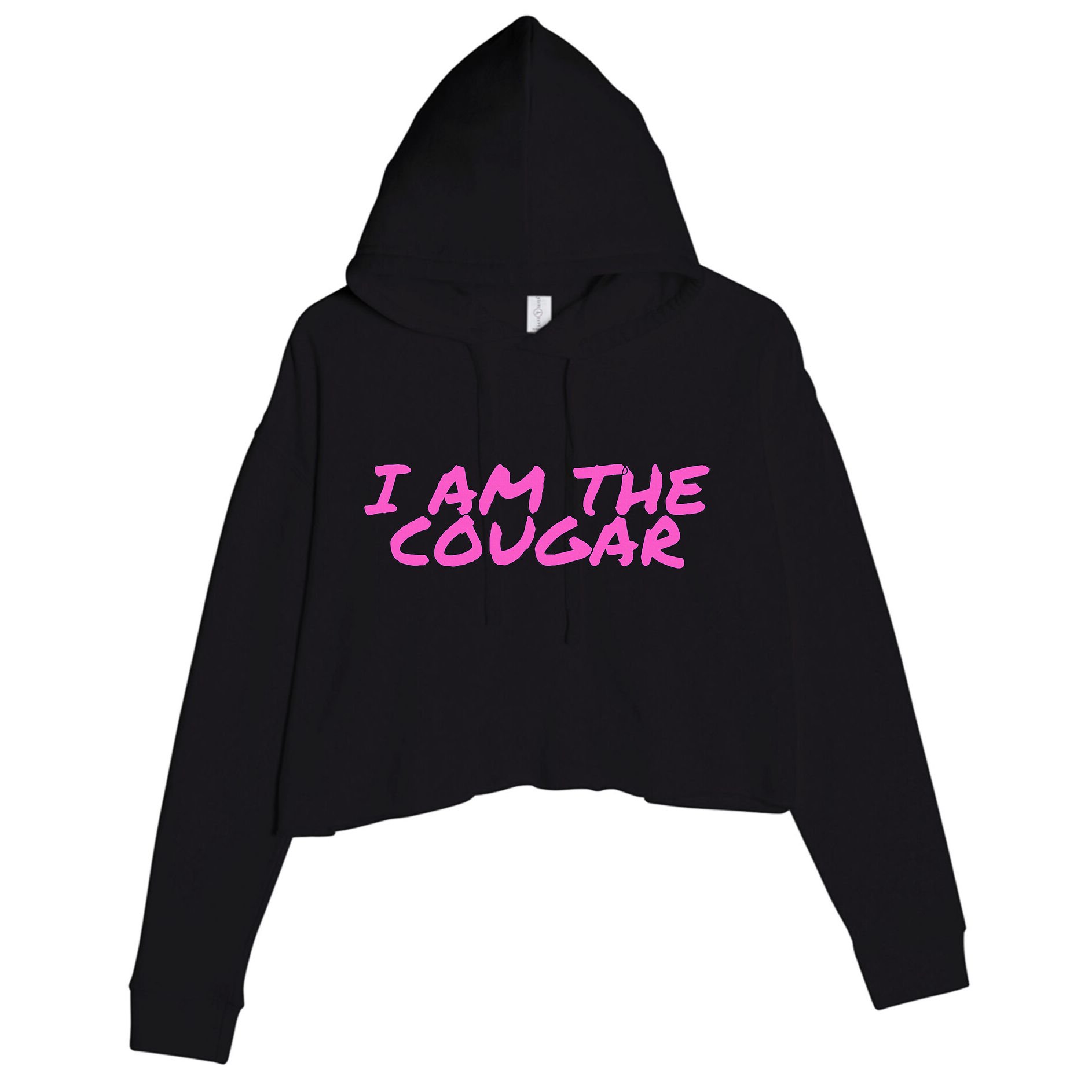 I Am The Cougar Im The Cougar Crop Fleece Hoodie