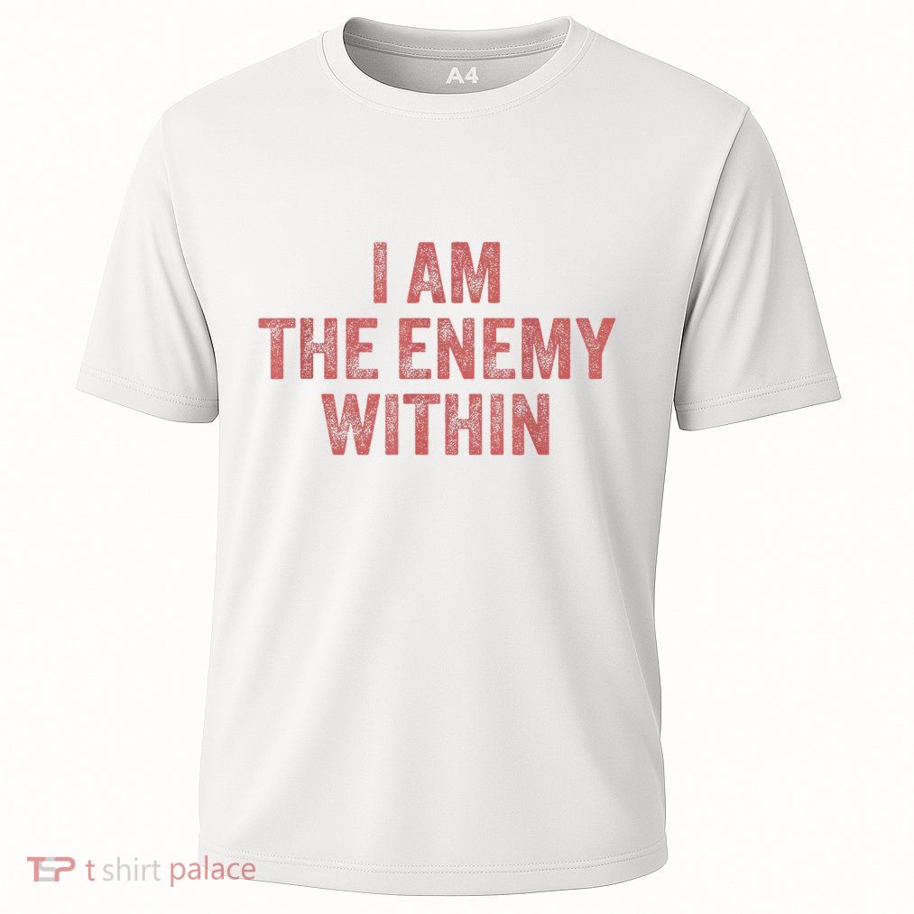 I Am The Enemy Within Pun Cooling Performance Crew T-Shirt