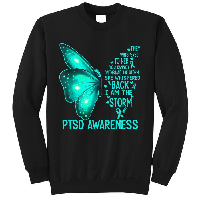 I Am The Storm PTSD Awareness Butterfly Sweatshirt