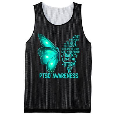 I Am The Storm PTSD Awareness Butterfly Mesh Reversible Basketball Jersey Tank