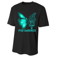 I Am The Storm PTSD Awareness Butterfly Performance Sprint T-Shirt