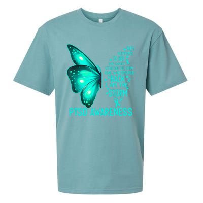 I Am The Storm PTSD Awareness Butterfly Sueded Cloud Jersey T-Shirt