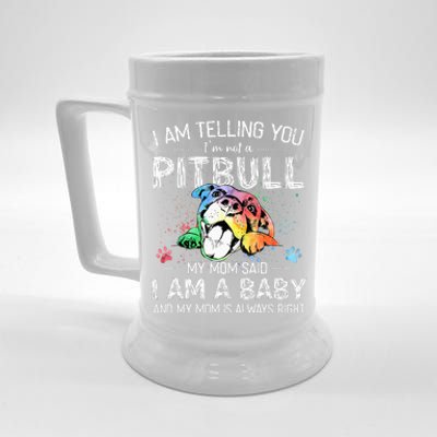 I Am Telling You I'm Not A Pitbull Dog Owners Gifts Beer Stein