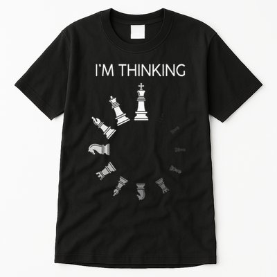 I am Thinking Chess Pieces I'm Thinking Chess Player Lover Tall T-Shirt