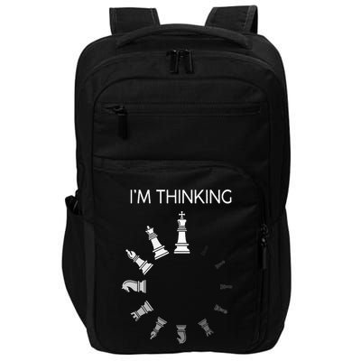 I am Thinking Chess Pieces I'm Thinking Chess Player Lover Impact Tech Backpack