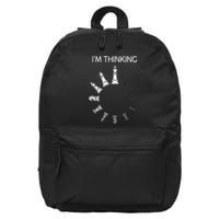 I am Thinking Chess Pieces I'm Thinking Chess Player Lover 16 in Basic Backpack