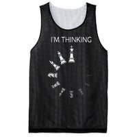 I am Thinking Chess Pieces I'm Thinking Chess Player Lover Mesh Reversible Basketball Jersey Tank