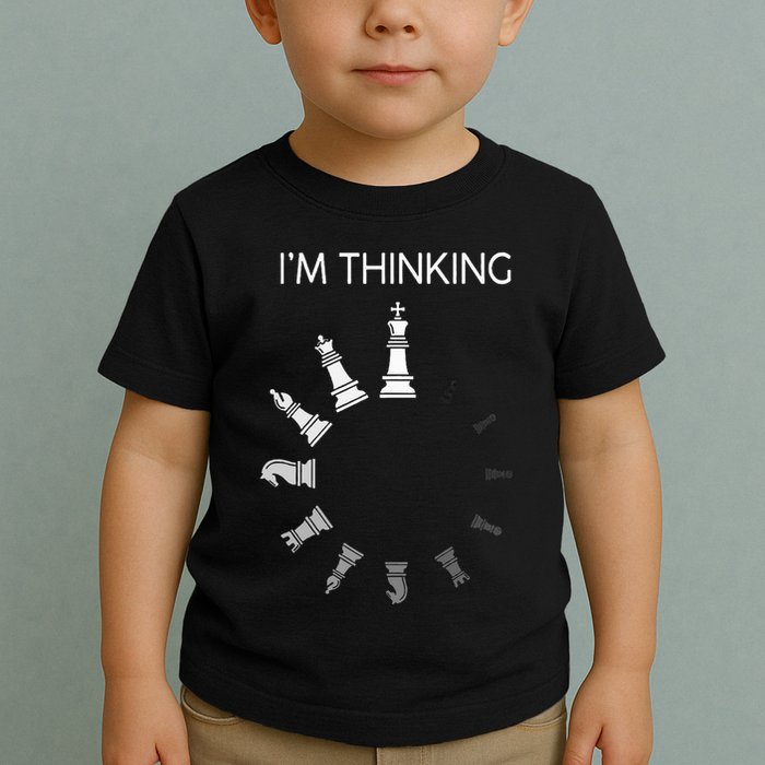 I am Thinking Chess Pieces I'm Thinking Chess Player Lover Toddler T-Shirt