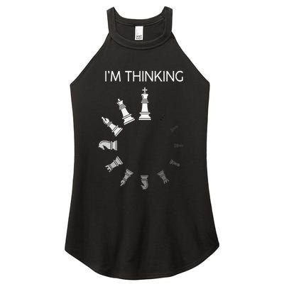 I am Thinking Chess Pieces I'm Thinking Chess Player Lover Women's Perfect Tri Rocker Tank