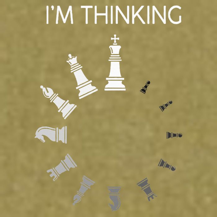 I am Thinking Chess Pieces I'm Thinking Chess Player Lover Garment-Dyed Women's Muscle Tee