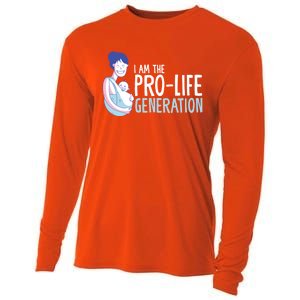 I Am The Prolife Generation Antiabortion Freedom Funny Gift Cooling Performance Long Sleeve Crew