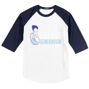 I Am The Prolife Generation Antiabortion Freedom Funny Gift Baseball Sleeve Shirt