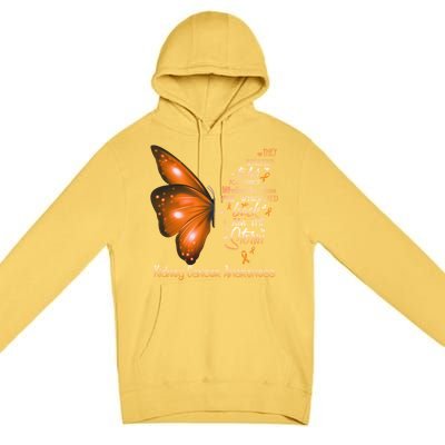 I Am The Storm Ney Cancer Awareness Butterfly Gift Premium Pullover Hoodie