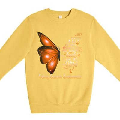 I Am The Storm Ney Cancer Awareness Butterfly Gift Premium Crewneck Sweatshirt