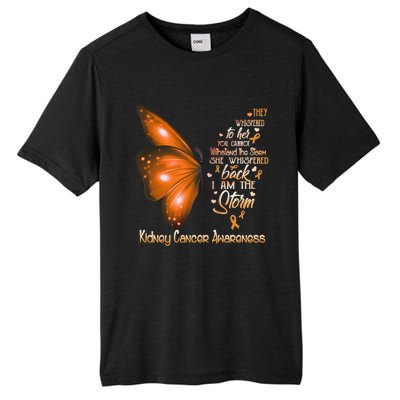 I Am The Storm Ney Cancer Awareness Butterfly Gift Tall Fusion ChromaSoft Performance T-Shirt