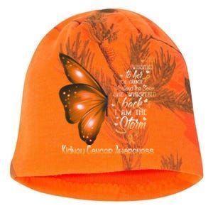 I Am The Storm Ney Cancer Awareness Butterfly Gift Kati - Camo Knit Beanie