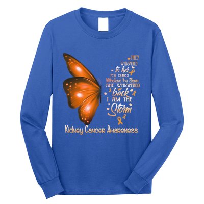 I Am The Storm Ney Cancer Awareness Butterfly Gift Long Sleeve Shirt