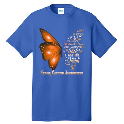 I Am The Storm Ney Cancer Awareness Butterfly Gift Tall T-Shirt