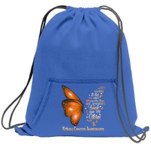 I Am The Storm Ney Cancer Awareness Butterfly Gift Sweatshirt Cinch Pack Bag