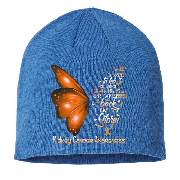 I Am The Storm Ney Cancer Awareness Butterfly Gift Sustainable Beanie