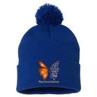 I Am The Storm Ney Cancer Awareness Butterfly Gift Pom Pom 12in Knit Beanie