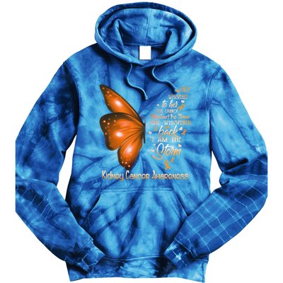 I Am The Storm Ney Cancer Awareness Butterfly Gift Tie Dye Hoodie