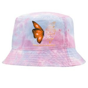 I Am The Storm Ney Cancer Awareness Butterfly Gift Tie-Dyed Bucket Hat