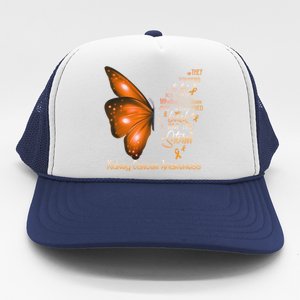 I Am The Storm Ney Cancer Awareness Butterfly Gift Trucker Hat