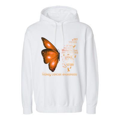 I Am The Storm Ney Cancer Awareness Butterfly Gift Garment-Dyed Fleece Hoodie