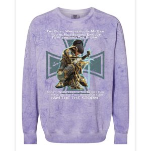 I Am The Storm Female Knight Warrioress Colorblast Crewneck Sweatshirt